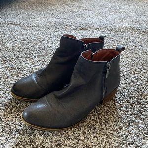 Lucky Brand leather navy booties